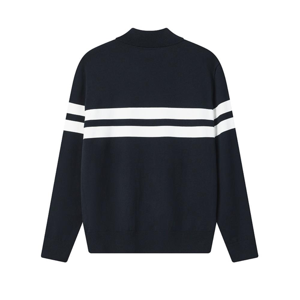 FILA Heritage Classic Simple Fashion Casual Versatile Comfortable Woven Jacket Men Jackets Legendary-Blue F11M618406FNV