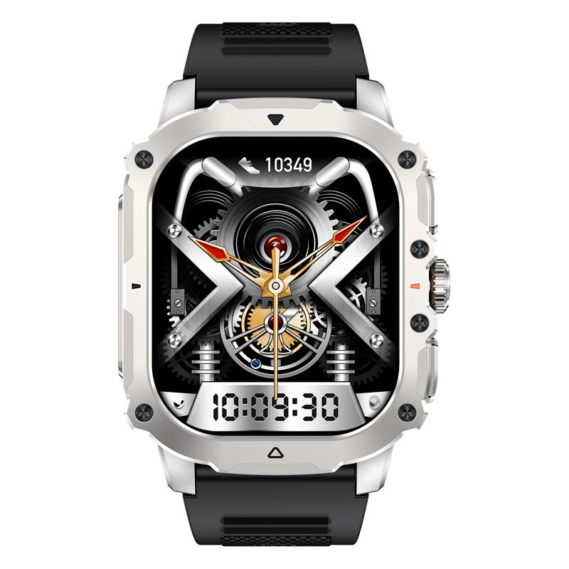Amoled Smart Watch AK72 Rotary Button BT Call Music Player AI Voice Health Monitoring Fitness Sport Tracker Men Smartwatch