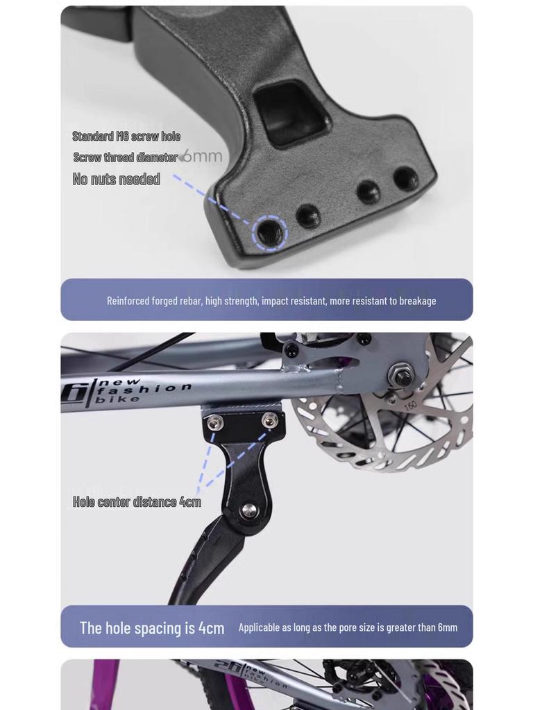 Mountain & Road Bike Kickstand: Complete Vertical Parking Stand with Leg Accessories