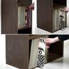 Sunneed Wooden Record Rack, Freestanding, RCR-R7135 (Walnut Color, Stackable Bottom Shelf)