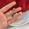 Ensemble de Boucles d'Oreilles Mixtes de Noël Pour Femmes Cristal Brillant Zircon Flocon de Neige Cerf Arbre de Noël Cloche Boucles d'Oreilles Pour Femmes Cadeaux du Nouvel An