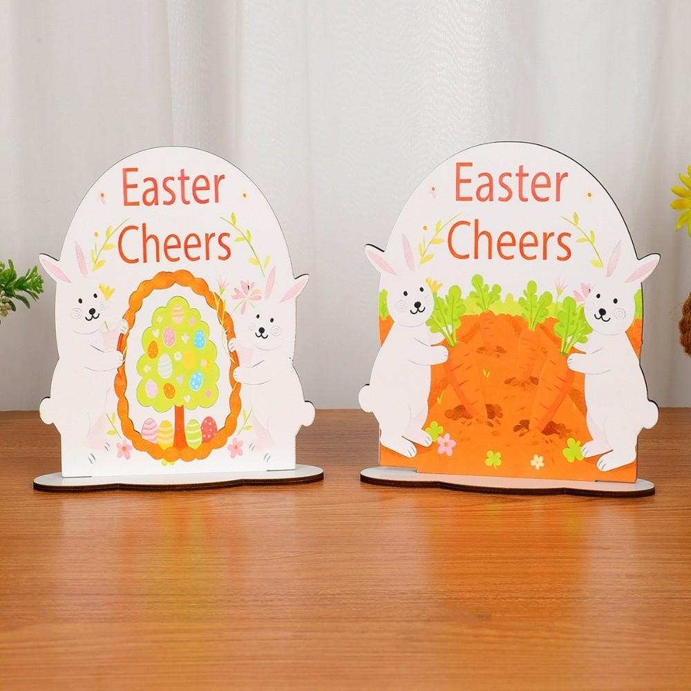 Handmade Easter Bunny Decor Cartoon Bunny Eggs Decor Easter Table Centerpieces  Tabletop Display