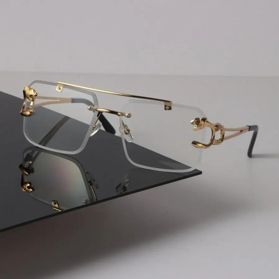 Minimalist Luxury Transparent Glasses Cool Square Frame Eyeglass Women Men Cool Clear Lens Frame Glasses