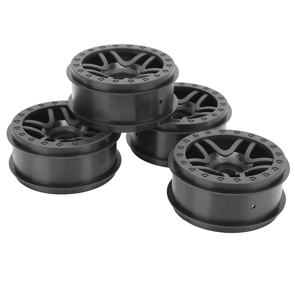 4 Pcs Black Plastic Hex Hub Wheel Rims for Traxxas Slash 2 4WD 110 Remote Control Car