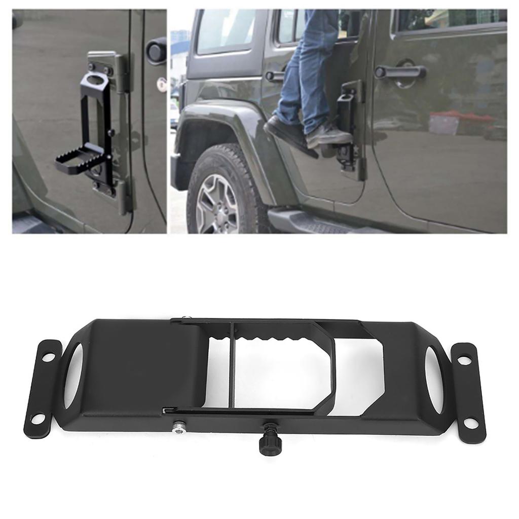 Car Folding Hinge Foot Rest Peg Side Step Exterior Door Pedal Fit for Jeep Wrangler JK 2007 2017