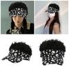 Hairy Baseball Hat Sports Fan Headgear Wigs Prank Cosplay Accessories