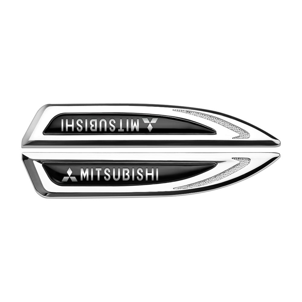 3D Bil Sidokylt Emblemsdekaler Metall Auto Dekoration Märke För Mitsubishi Ralliart ASX Lancer Colt Pajero Fästomvandlare