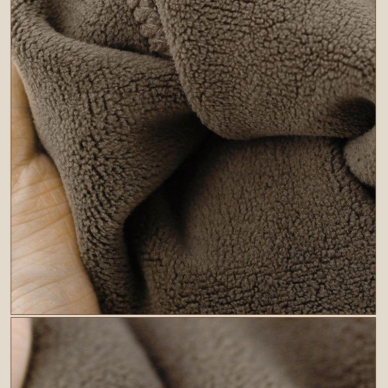 Unisex Heavyweight Fleece Windproof Sweatpants - Thick, Warm, Cuffed Outdoor Pants for Autumn and Winter