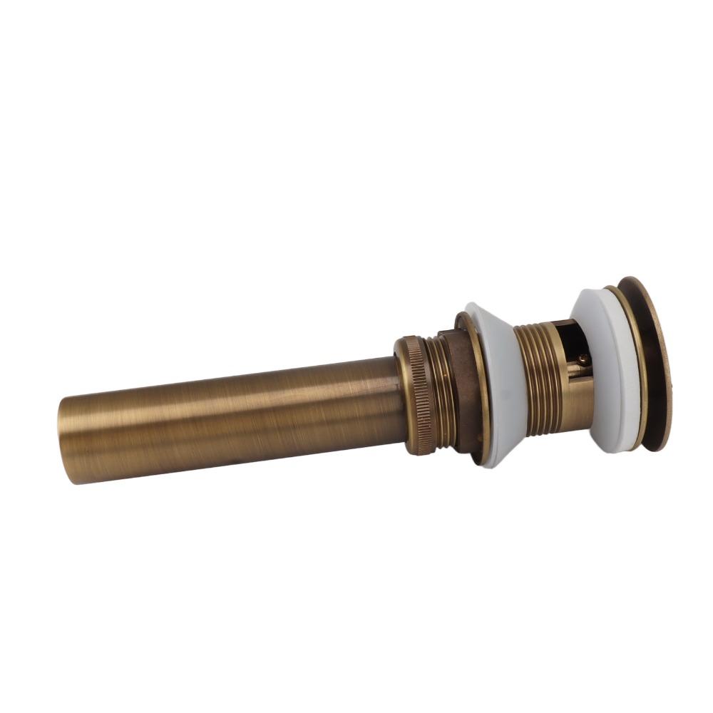 Antique Brass Sink Drain Brass Material Sink Drain Stopper Vintage Vessel Sink Drain  For Bathroom