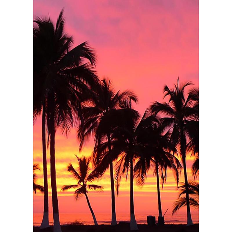 5D DIY Diamentowe Malowanie Krzyżykowe Zachód Słońca Wieczorny Krajobraz Pełne Okrągłe Żywiczne Kryształki Diamentowe Hafty Wystrój Domu