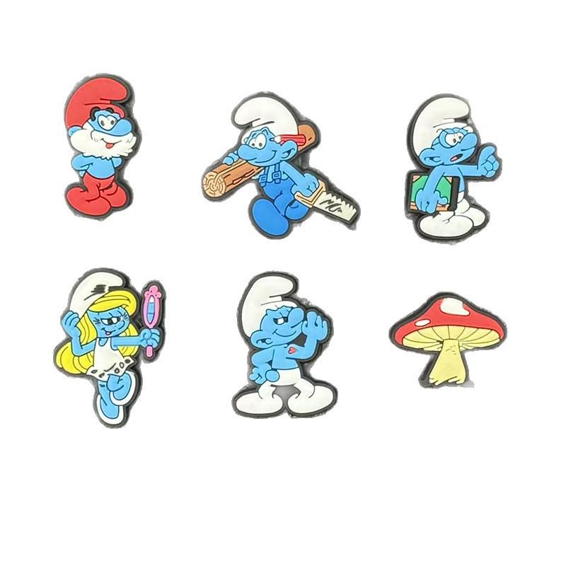 Smurf Style PVC Shoe Flower Buckle Decoration