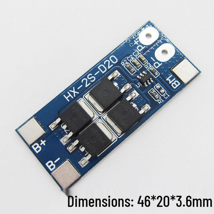 2S 7.4V 18650 Lithium Battery Protection Board, 8.4V, 13A Current, 20A Limit