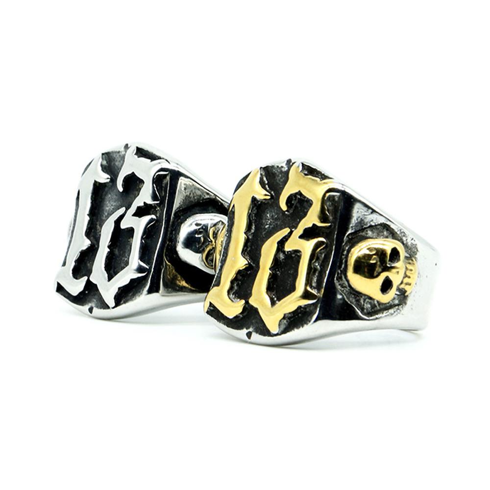 Vintage Skull Head Number 13 Men's Rings Retro Personalized Stainless Steel Jewelry For Women