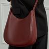 Large Capacity Commuter Simple Tote Bag for Women 2025 New Vintage Style Genuine Leather Crescent Bag Niche Versatile Shoulder Bag