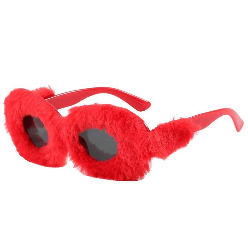 Fluffy Y2K Fashion Pc Personality Cat Eye Ins Party Sunglasses Glasses Sunglasses