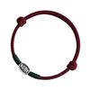 S999 Sterling Silver Luck-Turning Red Rope Bracelet with Zodiac Beads - Ethnic Chinese Style for Couples