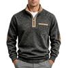 Men's Half Zip Fleece Lined Sweatshirt Vintage Colorblock Mock Neck Pullover Casual Sportswear