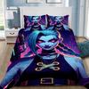 Hot Anime Arcane BeddingSet 3D Print LOL Jinx Adult Boy Girl Bedroom Decoration Duvet Cover Set Single Double Size Bed Linen