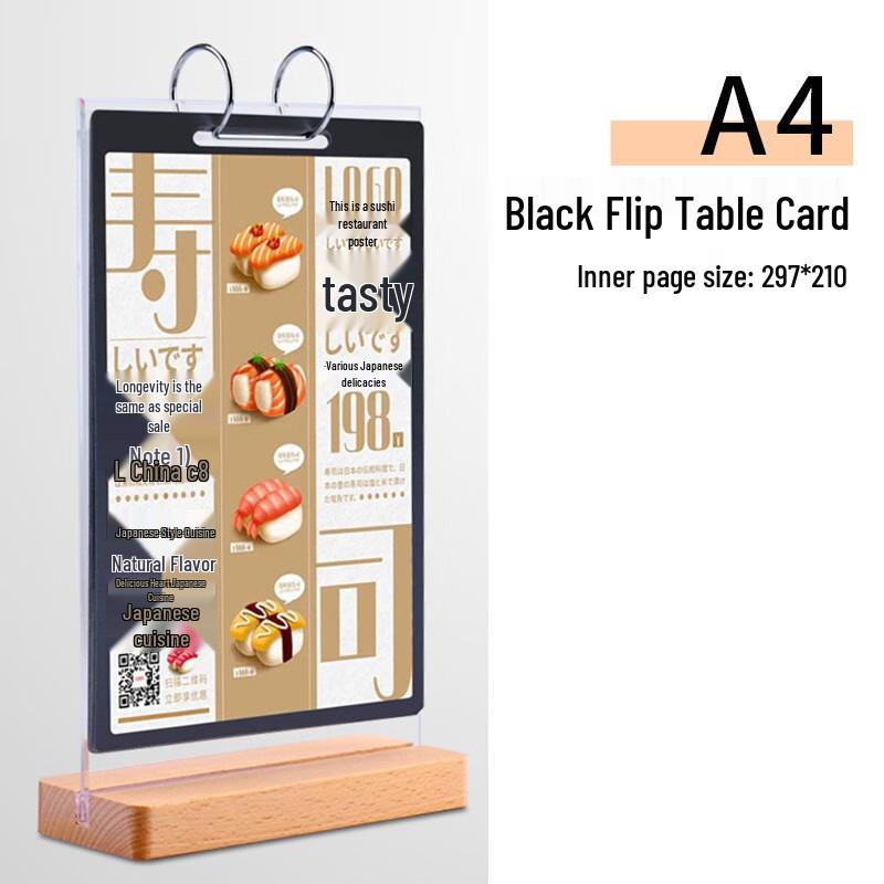 A4 Plastic Flip Display Stand