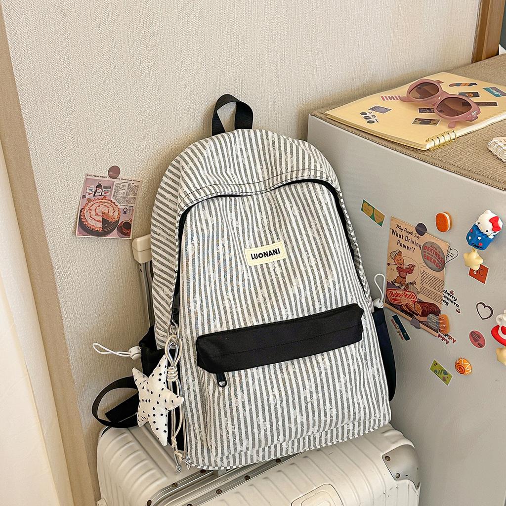 Cartella: nuovo zaino scolastico in stile collegiale, zaino a quadri carino e fresco per studenti di scuola media e superiore, borsa casual di grande capacità