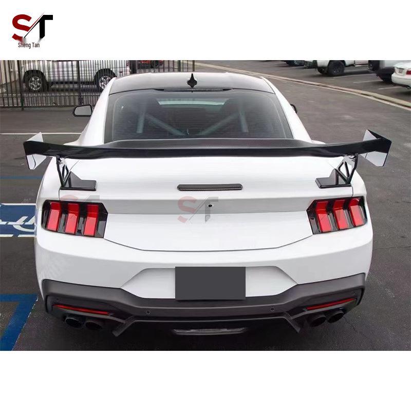 2024 Ford Mustang Carbon Fiber APR Style Rear Spoiler Wing Modification