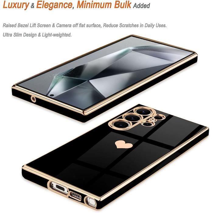 Cover in Silicone - BOOLING - per Samsung Galaxy S25 Ultra - Protezione Morbida - Motivo Cuore - 2 Vetri Temperati