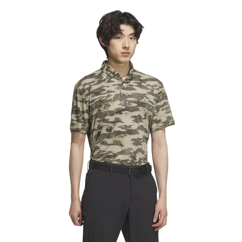 Adidas Golf Camouflage Short Sleeve Olive Strata Men's Shirt,