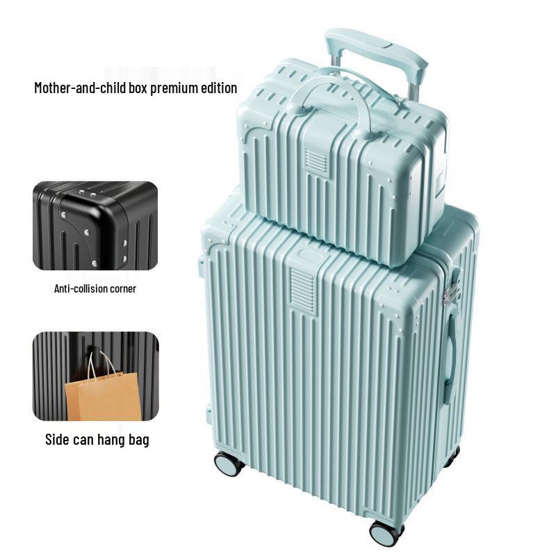 20" Vintage Durable Trolley Suitcase - Large Capacity Travel Case for Students