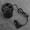 Cup Dual USB Car Charger with Wire Multifunction Cigarette Lighter for Phone Tablet PC