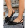 Summer Flat Bow-Tie Headband Sandals 2025 New Style Plus Size Pointed Toe Open-Back Sandals for Women