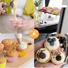 6/12 STÜCK Silikon Muffinform Runde Muffinförmchen Herz Kuchen Backform Küchen Kochzubehör Kuchen Dekorationswerkzeuge