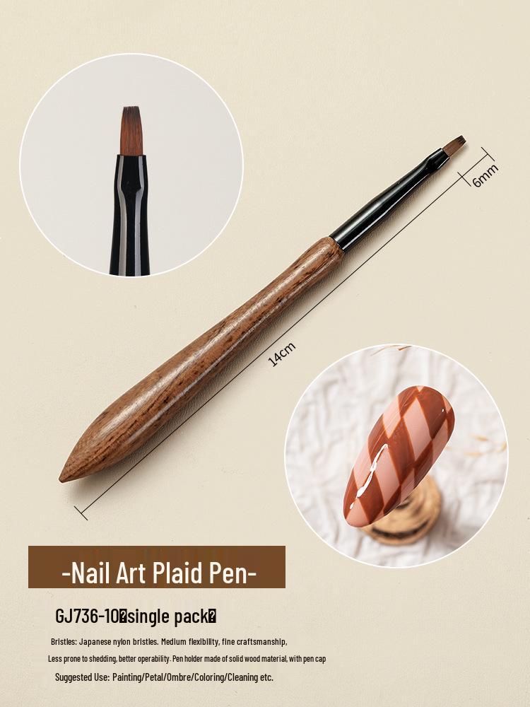 

Набор кистей для нейл-арта из японского сандала с градиентным омбре и круглой головкой для гелевой росписи