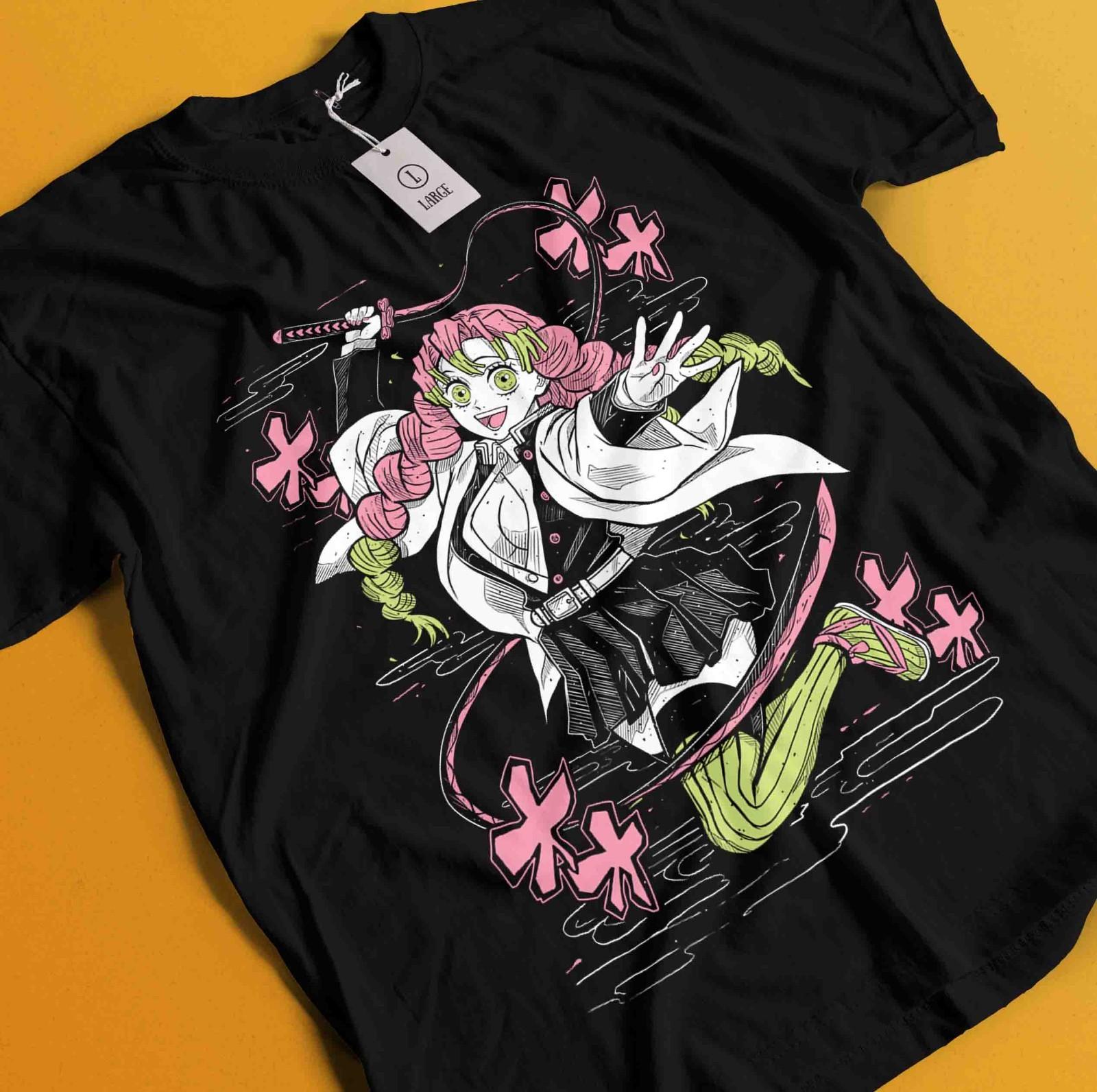 

Demon Slayer Shirt Mitsuri Kanroji Tshirt Zenitsu T-Shirt Mens Womens Tees Top Muzan Tanjiro Doma Tee S