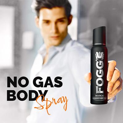 Fogg Marco Parfumovaný tělový sprej, dlouhotrvající deodorant bez plynů pro muže, 150ml