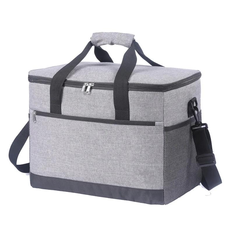

Large Capacity Insulated Collapsible Cooler Bag Portable Outdoor Travel Camping BBQ Picnic Lunch Box Cooling Bag for Family Part серый