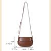 Women'S Versatile Large Shell Bag, Saddle Bag, Shoulder Crossbody Bag, Solid Color, Magnet Closure, Polyester Lining, Dry Clean, Various Colors