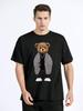Summer Pure Cotton T-Shirt High Quality Men T Shirt Vintage Bear Print Men's Clothes Womens Fashion Streetwear Tees