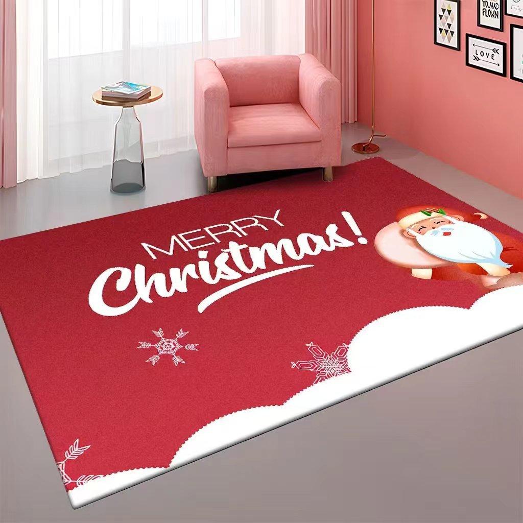 Cartoon Christmas Carpet, Living Room Easy To Clean Sofa Coffee Table Floor Mat Bedroom Full Of Bedside Blankets