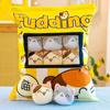Cute Cat Rabbit Snack Pillow Pudding Decorative, Stuffed with Mini Animal Cat Dolls Pudding Plush Toy Kawaii Plush Pillow Gifts