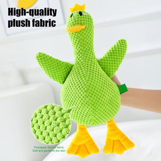 Stuffed Duck Dog Toy Squeaky Plush Duck Dog Chew Toy Interactive Puppy Teething Toy Dog Snuggle Toy for Tug-of-War Play Anxiety Relief