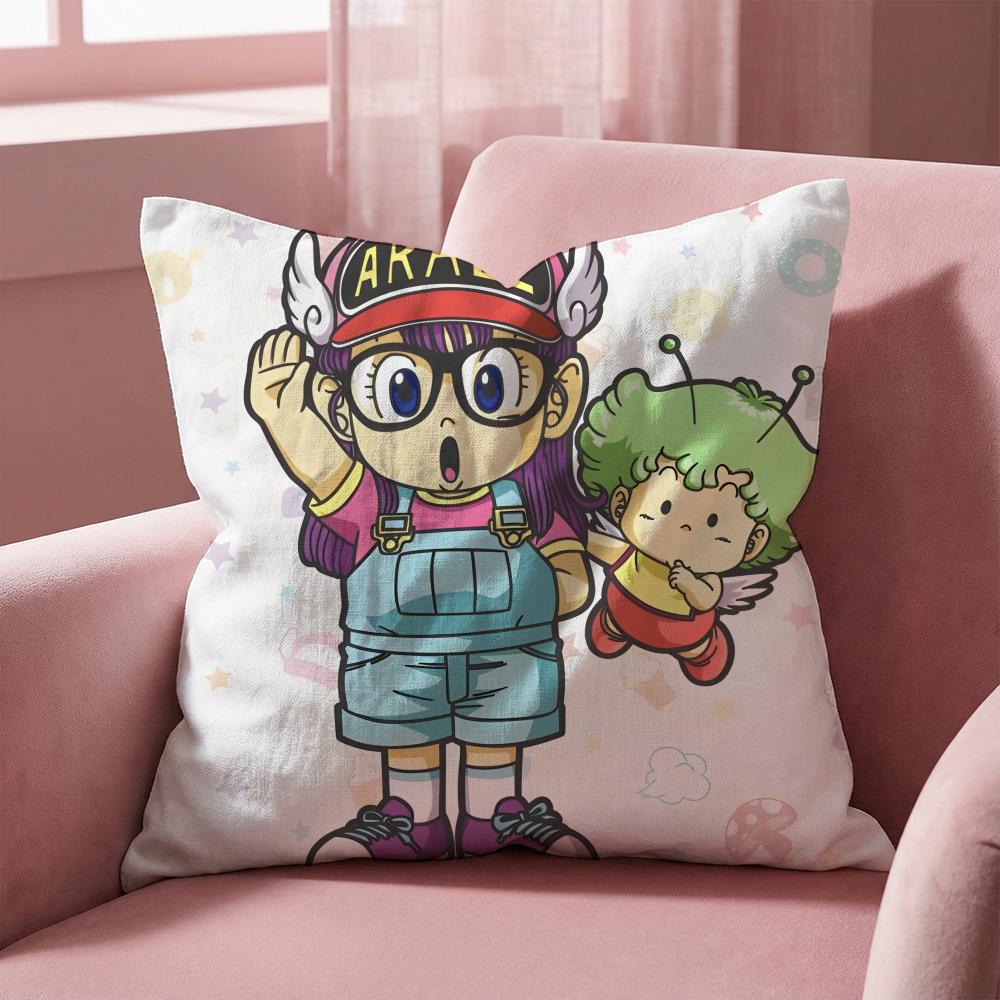 K-Kawaii Dr. Slump ANIME Cushion Cover Multi-Scene Pillow Cover for Home & Car - Reversible, Soft & Durable for Daily Use