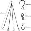 Black 23-Inch Hanging Chain Strap for Flower Pots, Bird Feeders, and Lanterns