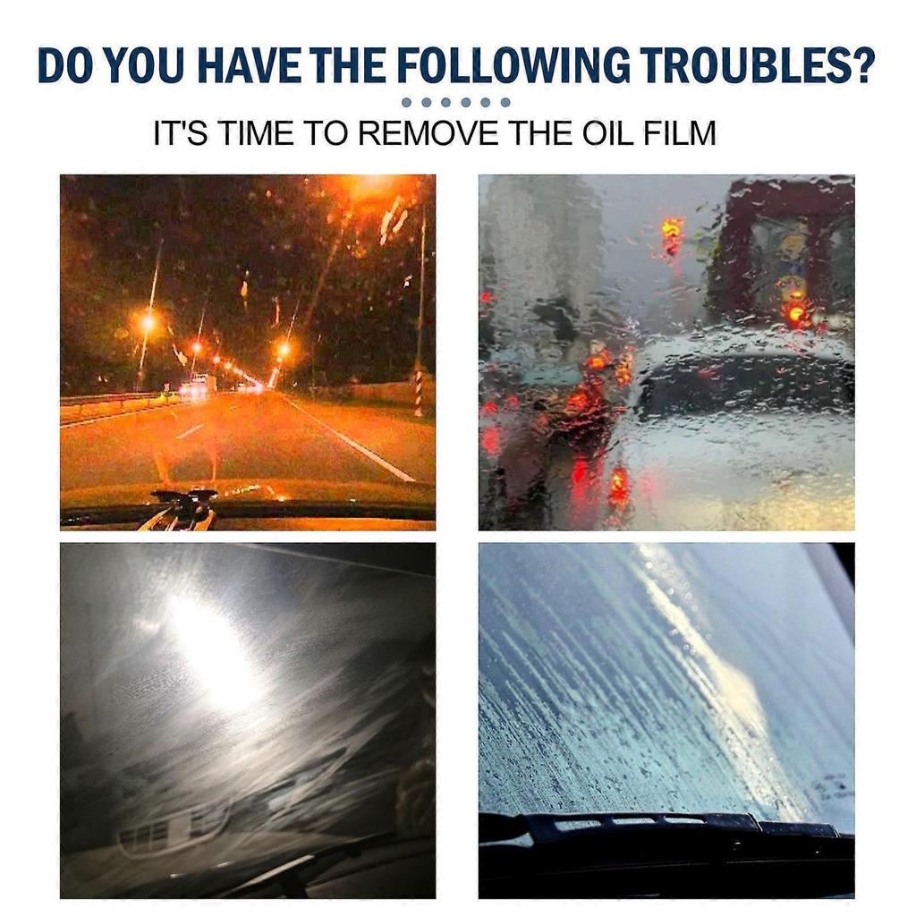 Glass Oil Film Clean Tablets, Car Windshield Deoiling Rain Defog Efferving Tablets