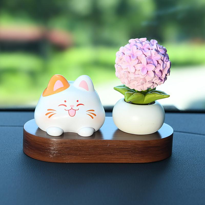 

Resin Flower Car Decor With Creative Design For Girls Home Office Gift StyleA