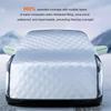 Car Snow Cover Lengthened Sun-Proof Snow Cover Dustproof Frost Guard with Reflective Strip for All Seasons Multifunction Cover
