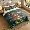 3Pcs Bedding Set Custom Name Text, 1 Sheet 2 Pillowcases Home Bed DecorTerraria