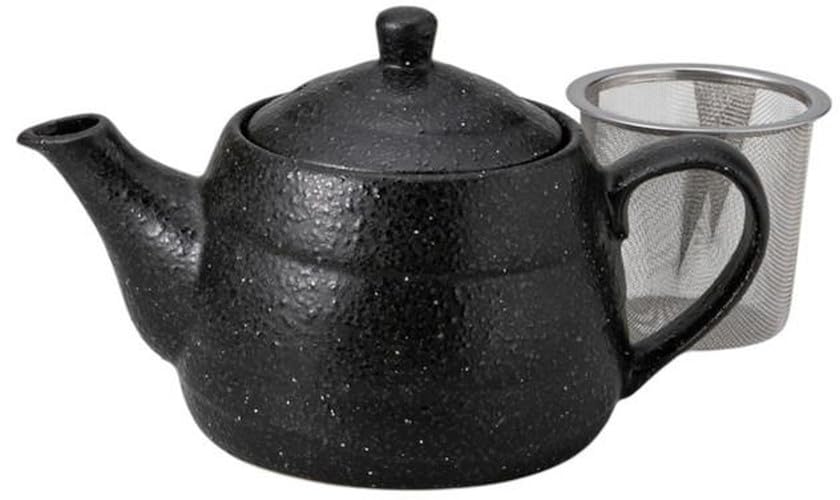 

Black Crystal Teapot x x Setomonohonpo Pot (with strainer) [11 17.5 9.5cm 400cc]
