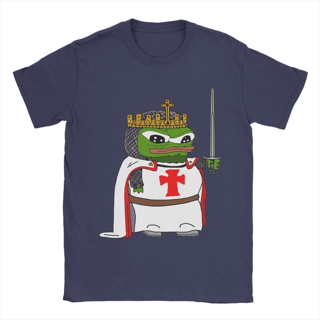 P-Pepe Knight's Templar Apu T-Shirt for Men  Creative 100% Cotton Tee Shirt O Neck Short Sleeve T Shirt Plus Size Clothing