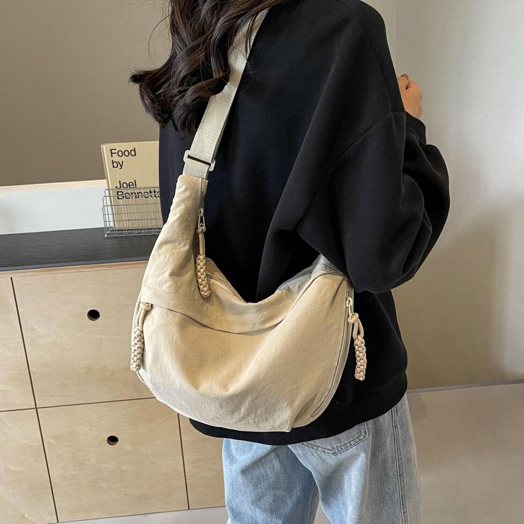 TonLion Dumpling Crossbody Bag, Canvas Bag, Shoulder Bag, Commuter Bag
