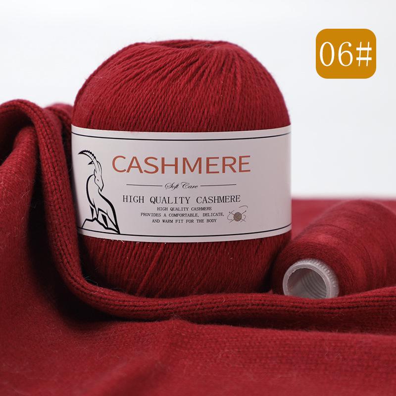 Alashan Cashmere Yarn: 6+6 Goat, Mink Blend, Medium-Thick Hand-Knitting Yarn for Scarves